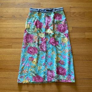 y2k reworked Levi’s sequin floral midi skirt